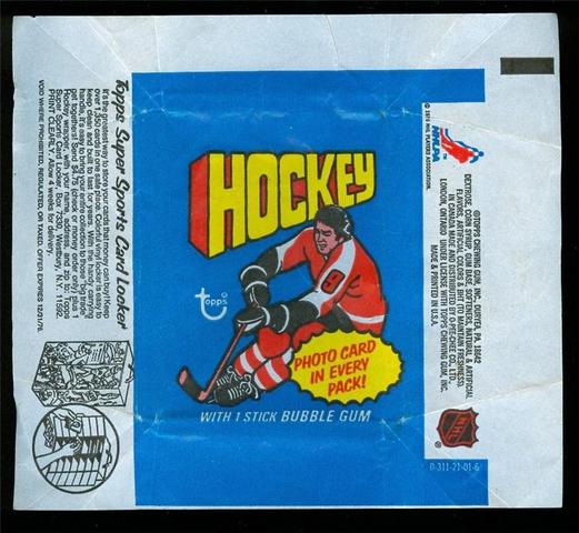 Hockey Card Wrapper 1976 2