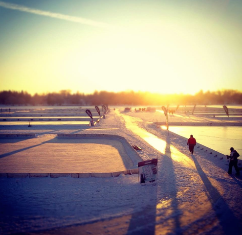 Pond Hockey Dreams - Sunrise at Lake Nokomis