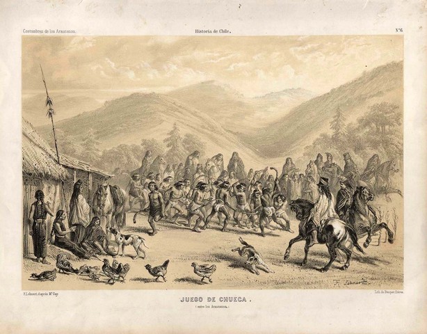 Juego de Chueca - Played by Mapuche Indians - 1854