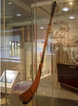 A Bando stick on display at St Fagans Museum in Wales