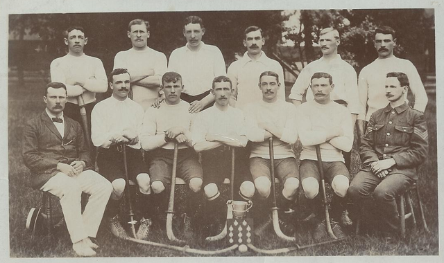 Antique Military Field Hockey Team - England - 1908