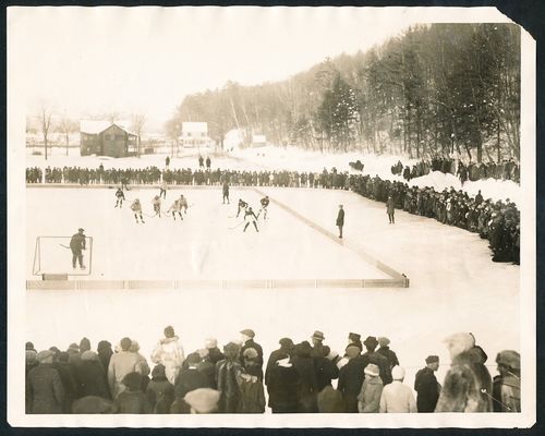 Antique Ice Hockey Game - Snow Carnival - Greenfield - 1923