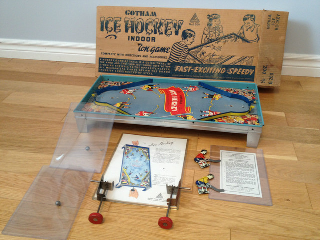 Gotham Table Hockey Game - Mint - All Parts - 1930s
