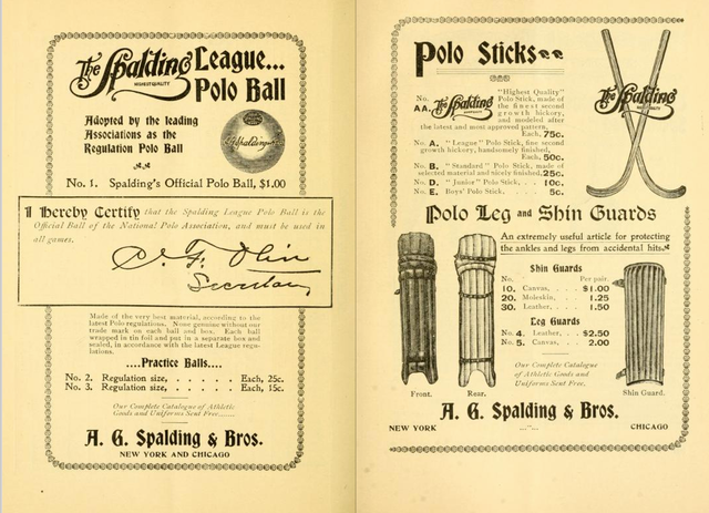 Antique Roller Polo - Spalding Ad - 1898
