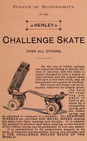 Antique Roller Polo - Henley Challenge Skate - 1885