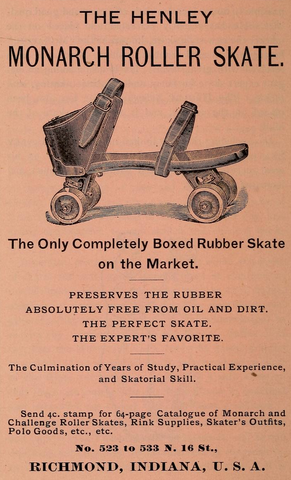 Antique Roller Polo - The Henley Monarch Roller Skate - 1885