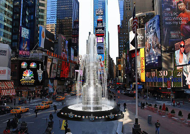Stanley Cup Fountain - Times Square - New York City - 2012