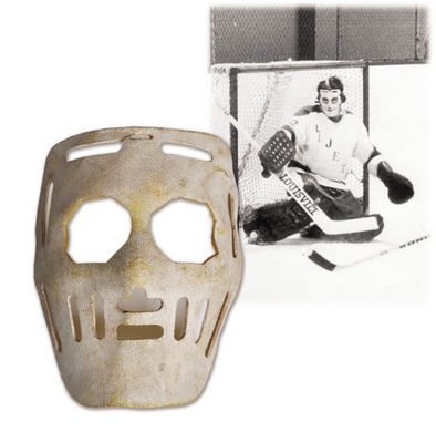Vintage Fiberglass Hockey Mask - Goalie Mask - Lefty Wilson