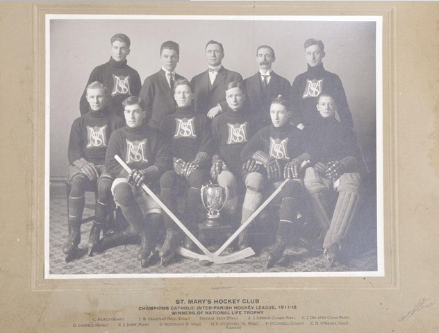 Antique Ice Hockey - St Mary's Hockey Club - Champions - 1912