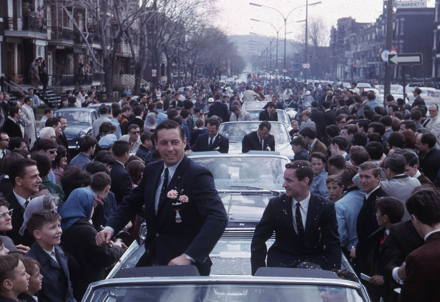 Montreal Canadiens Victory Parade with Jean Beliveau - 1966