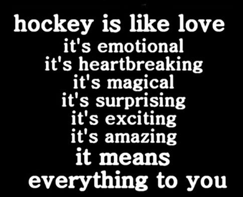 Hockey is Like Love - We Love Hockey - Hockey Love - Love Hockey