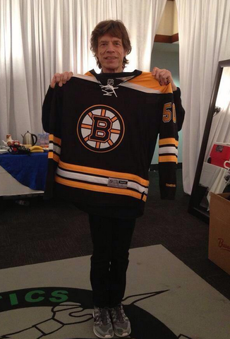 Mick Jagger - Sir Michael Jagger with a Boston Bruins Jersey