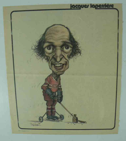 Jacques Laperriere - Caricature Artwork - Montreal Canadiens