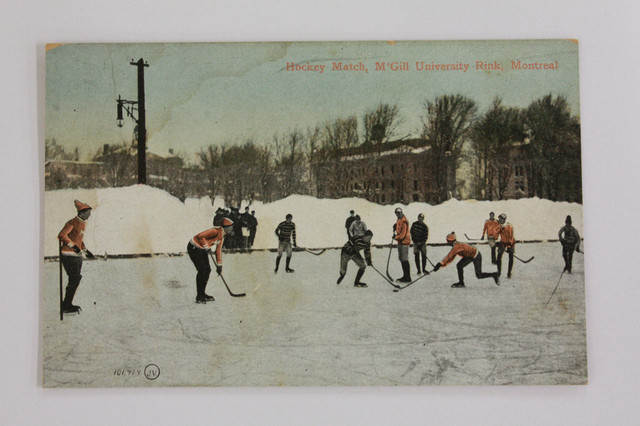 Antique Hockey Game - McGill University Rink - Montreal - 1907