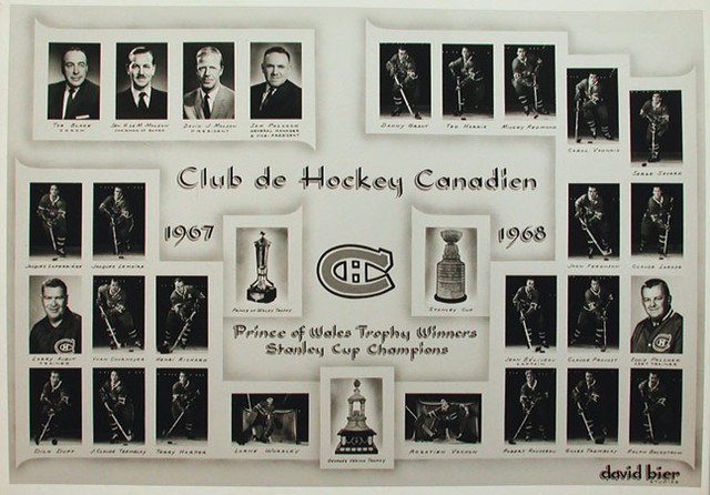 1968 Stanley Cup Champions - Montreal Canadiens