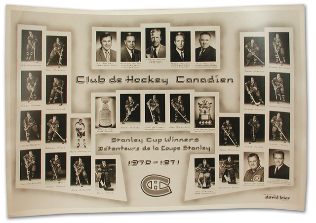 1971 Stanley Cup Champions - Montreal Canadiens