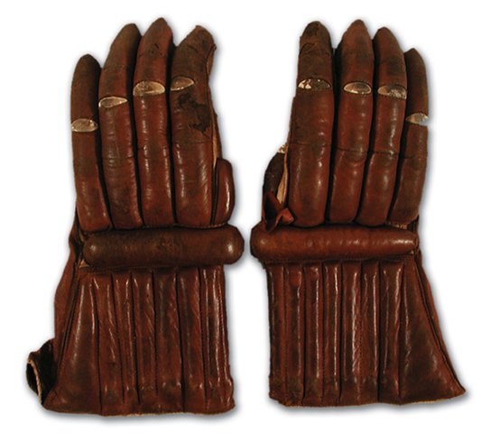 Antique Ice Hockey Gloves - Circa 1910 - Made in England