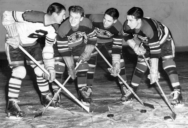 Chicago Blackhawks History - Gottselig, Mosienko & Bentley 1945