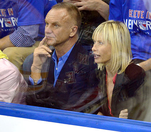 Sting / Gordon Sumner at a NY Rangers 2013 NHL Playoffs Game