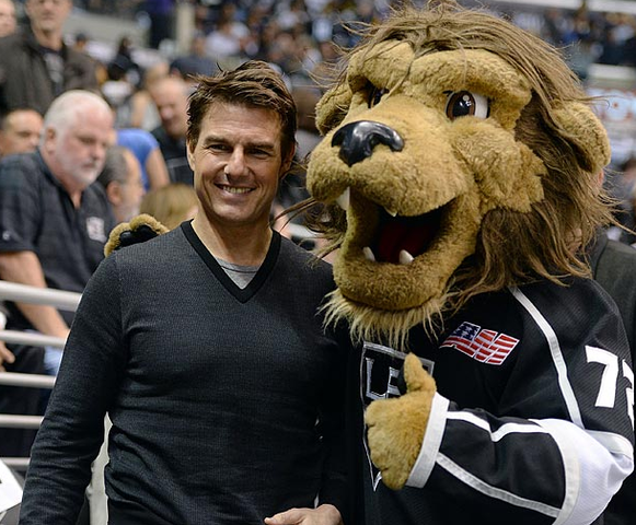 Tom Cruise at a LA Kings vs SJ Sharks 2013 NHL Playoffs Game