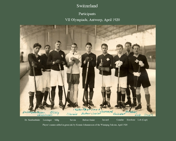 Team Switzerland - 1920 Olympics Ice Hockey - Swiss Ice Hockey