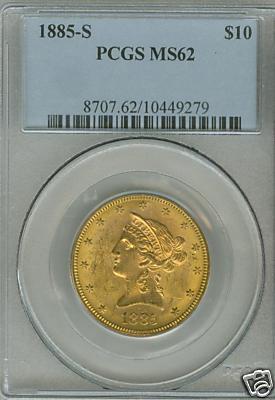 Coin 1885 Gold 10 Us 1