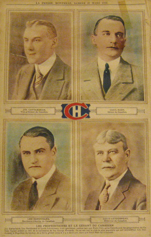 Antique Montreal Canadiens - Team Owners, Manager & Coach - 1928