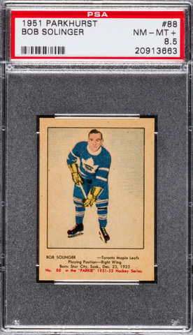 Bob Solinger - Parkhurst Hockey Card #88 - 1951 - PSA 8.5