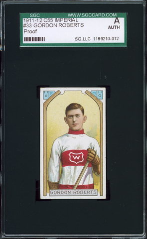Gordon Roberts Hockey Card #33 - Proof - Imperial Tobacco - 1911