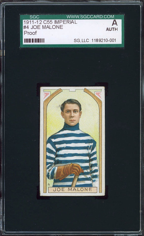 Joe Malone Hockey Card #4 - Proof - Imperial Tobacco - 1911