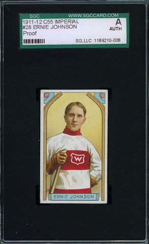 Ernie Johnson Hockey Card #28 - Proof - Imperial Tobacco - 1911