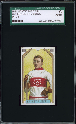 Ernest Russell Hockey Card #35 - Proof - Imperial Tobacco - 1911