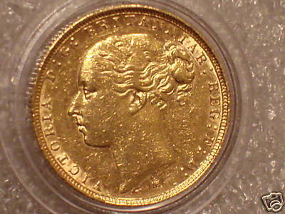 Coin 1885 Gold Full Sovereign Hg Collection