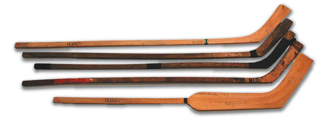 Antique Ice Hockey Sticks - C A Lund, Lovell & Clarks