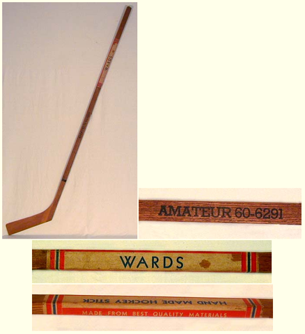 Antique Ice Hockey Stick - Wards - Amateur 60-6291 Model - 1930s