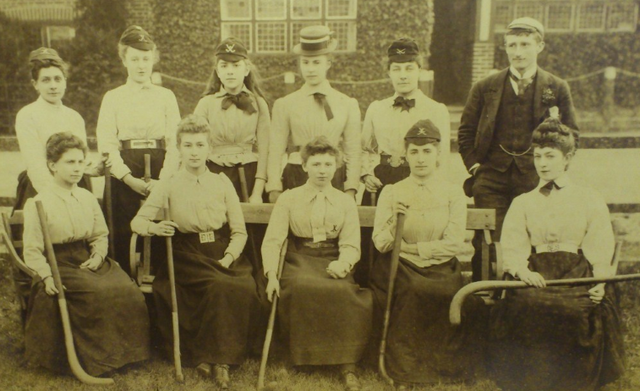Oldest Women's Field Hockey Photo - East Molesey LHC - 1891