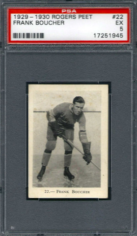 Frank Boucher Hockey Card - Rogers Peet 1929-30 - PSA 5