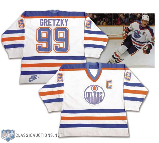 Wayne Gretzky's 1985-86 Edmonton Oilers Captains Playoffs Jersey