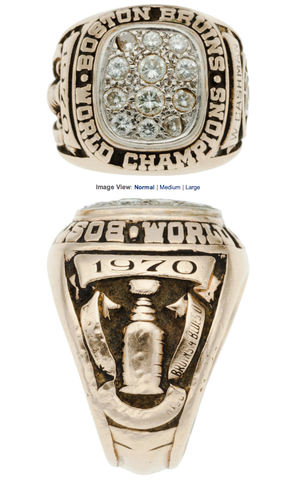 Boston Bruins Stanley Cup Ring Presented to Wayne Cashman - 1970