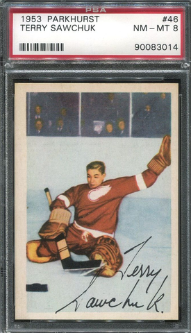 Terry Sawchuk Hockey Card - No 46 - Parkhurst - 1953