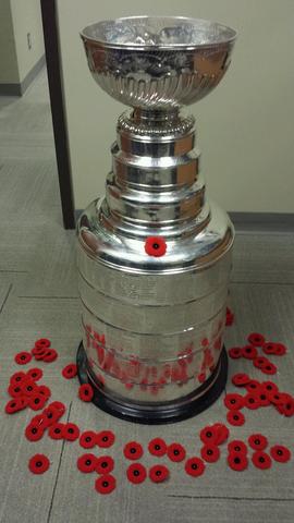 Stanley Cup With Poppies - "Lest We Forget" - 2013