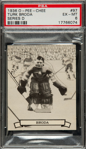 Turk Broda Hockey Card - No 97 - O Pee Chee - Series D - 1936