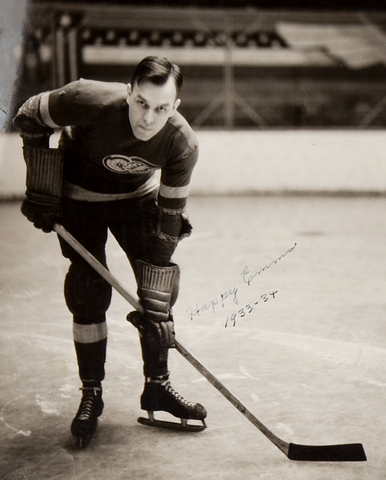 Hap Emms / Happy Emms Autograph - Detroit Red Wings - 1934