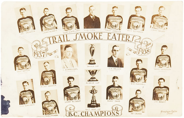 Trail Smoke Eaters - British Columbia Champions - 1938