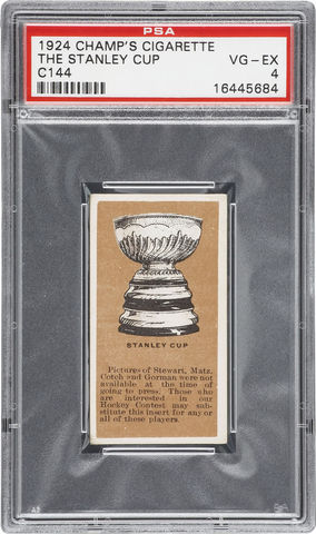 The Stanley Cup Hockey Card - Champ's Cigarettes - C144 - 1924