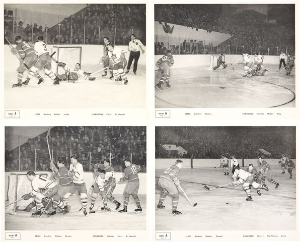 Quaker Oats Action Scene Hockey Premiums - Series A - 1951 - Set