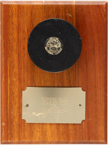 Stanley Cup Winning Goal Puck Scored by Mush March - 1934