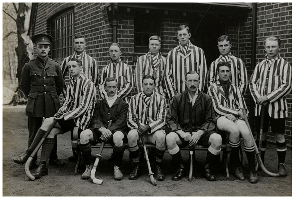 Antique Field Hockey - E Company Hockey Team - 1915