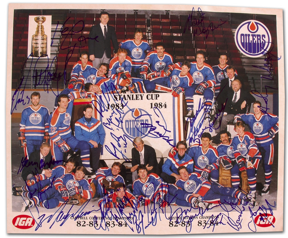 Edmonton Oilers - Stanley Cup Champions 1984 - Autographed Photo