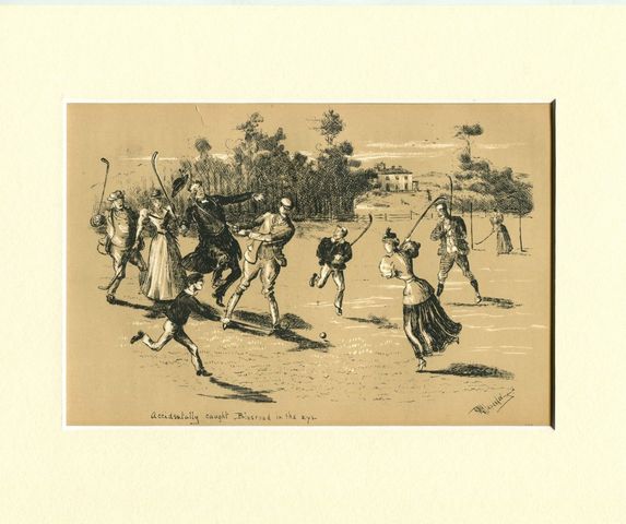 Antique Field Hockey Print - 1894
